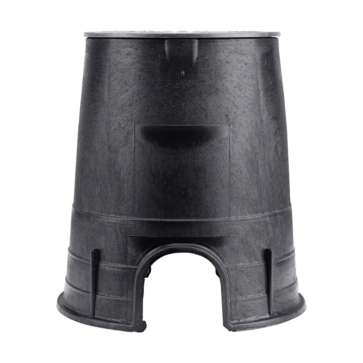 NDS Standard Valve Box Round 6 in. Black Box/Black Lid Overlapping ICV
