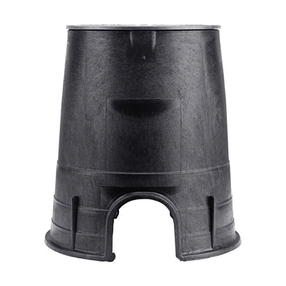 NDS Standard Valve Box Round 6 in. Black Box/Black Lid Overlapping ICV