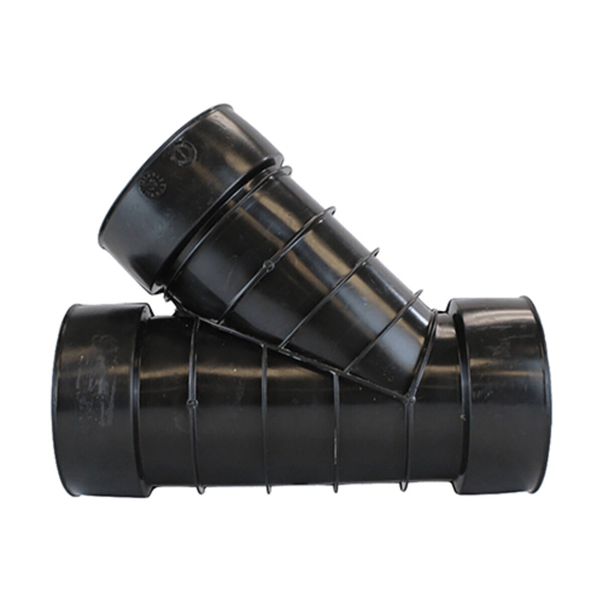 ADS HDPE Corrugated External Snap Wye Black 6 in.