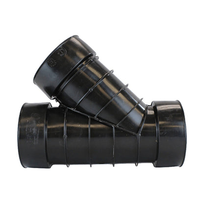 ADS HDPE Corrugated External Snap Wye Black 6 in.