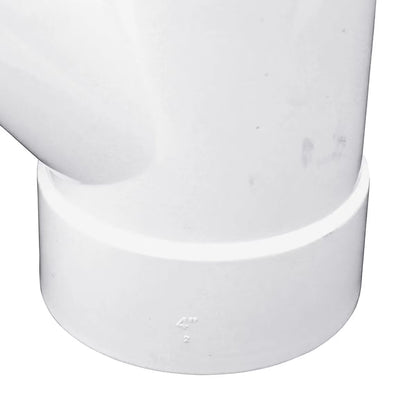 4P08  NDS PVC S&D 45 Deg. Wye HUB x HUB x HUB White 4 in.