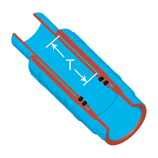 SH118-20T  EverTUFF Short Repair Coupling Blue PVC 2 in. Spigot x Socket | Spears
