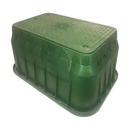 NDS Pro-Spec Valve Box Green Box w/ Green Cover & Bolt 17 in. x 30 in. x 18 in.