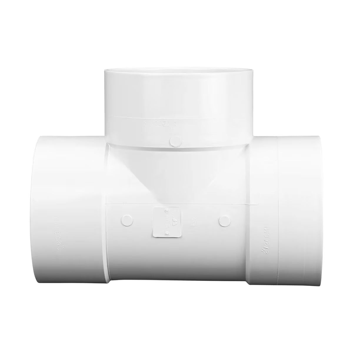 8P01  -NDS PVC S&D Tee HUB x HUB x HUB White 8 in.