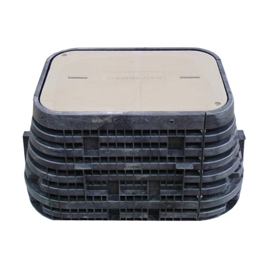 Carson Spec Valve Box Rectangle 24 in. x 36 in. x 24 in.H Gray Box/Gray Lid Drop-in Blank w/Bolt