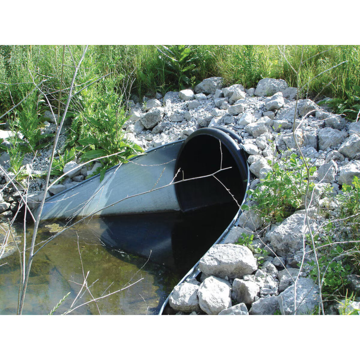 ADS 4 in. x 20 ft. N-12 Dual Wall Pipe Perforated Bell End Highway