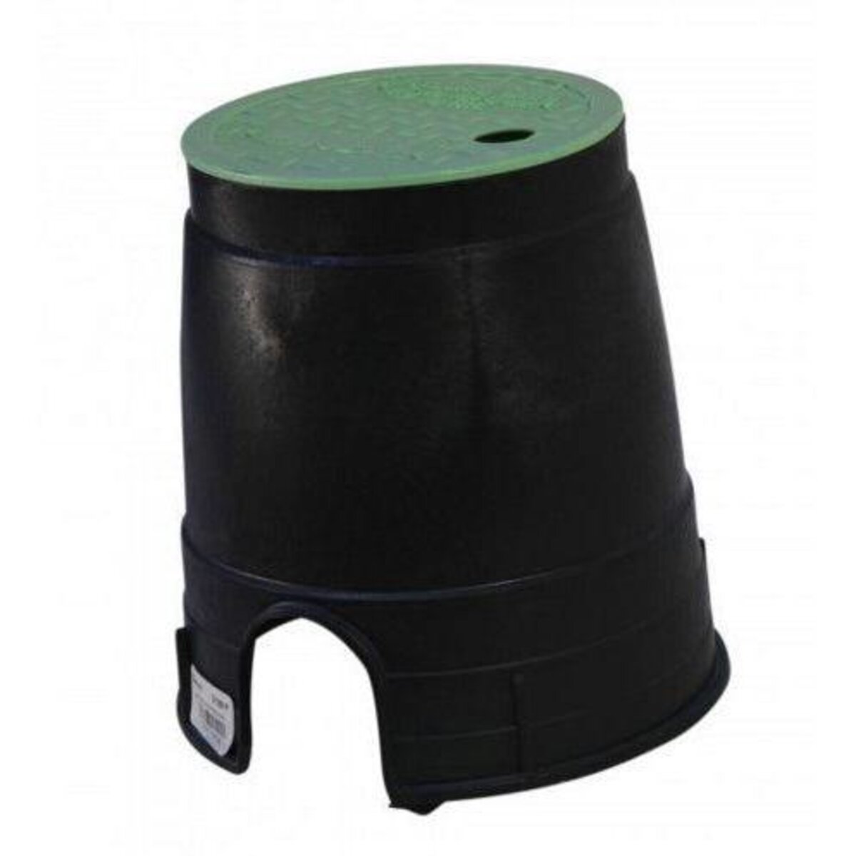 NDS Residential Valve Box Round 6 in. Black Box/Green Lid Overlapping ICV
