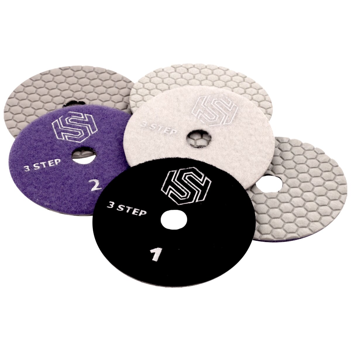 Tile and Stone Technologies 4 in. Step-3 Dry Polishing Pad (Polish)