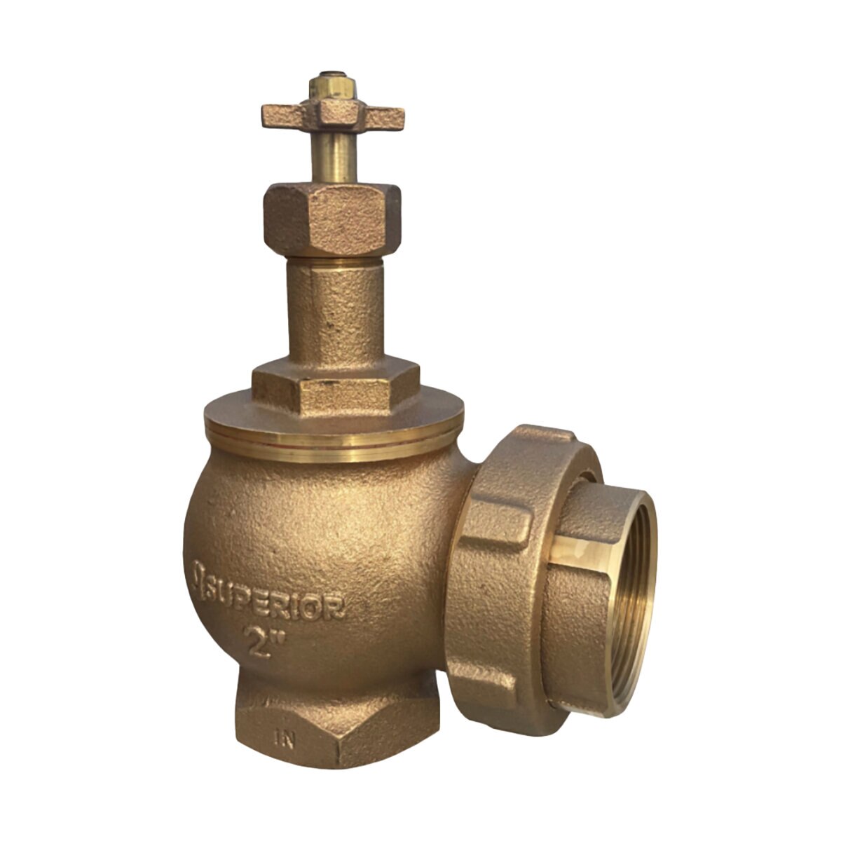 SUPERIOR 2 in. ANGLE VALVE;BRASS W/ UNION