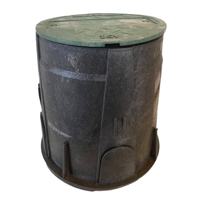 Rain Bird Valve Box Round 7 in. Black Box/Green Lid Overlapping VB Specification Series