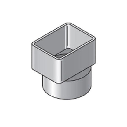 9P10  Nds PVC S&D Offset Downspout Adapter White 4 in. X 6 in. X 6 in. (Fits 6 in. Pipe)