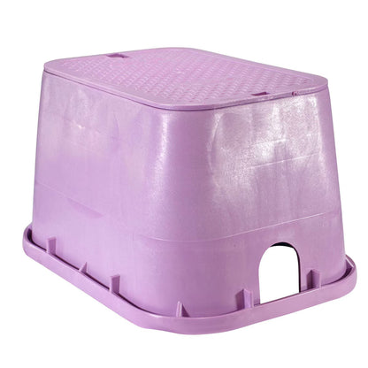 NDS Standard Valve Box Rectangle 14 in. x 19 in. x 12 in.H Purple Box/Purple Lid Overlapping RW