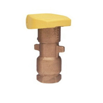Buckner QB44LRC10  Quick Coupling Valve 1 in. FIPT Inlet 2 pc. Single Slot with Yellow Locking Cover
