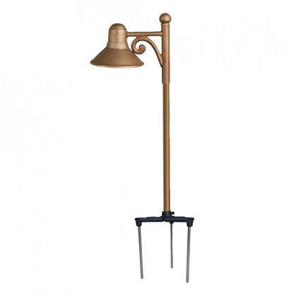 CAST-CSA1CB- Savannah Area/Path Light Copper & Brass Housing Solid Bronze Finish 2.5W S8 LED