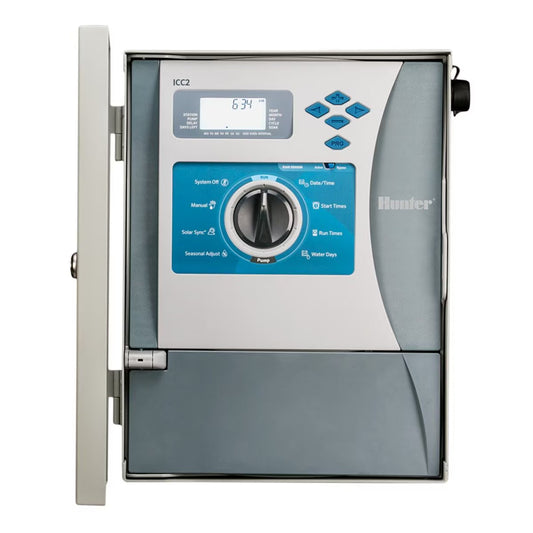 Hunter  I2CF800PP  ICC2 Controller w/ Flow Monitoring, 8-Station Base Model (Up to 54), Plastic Pedestal