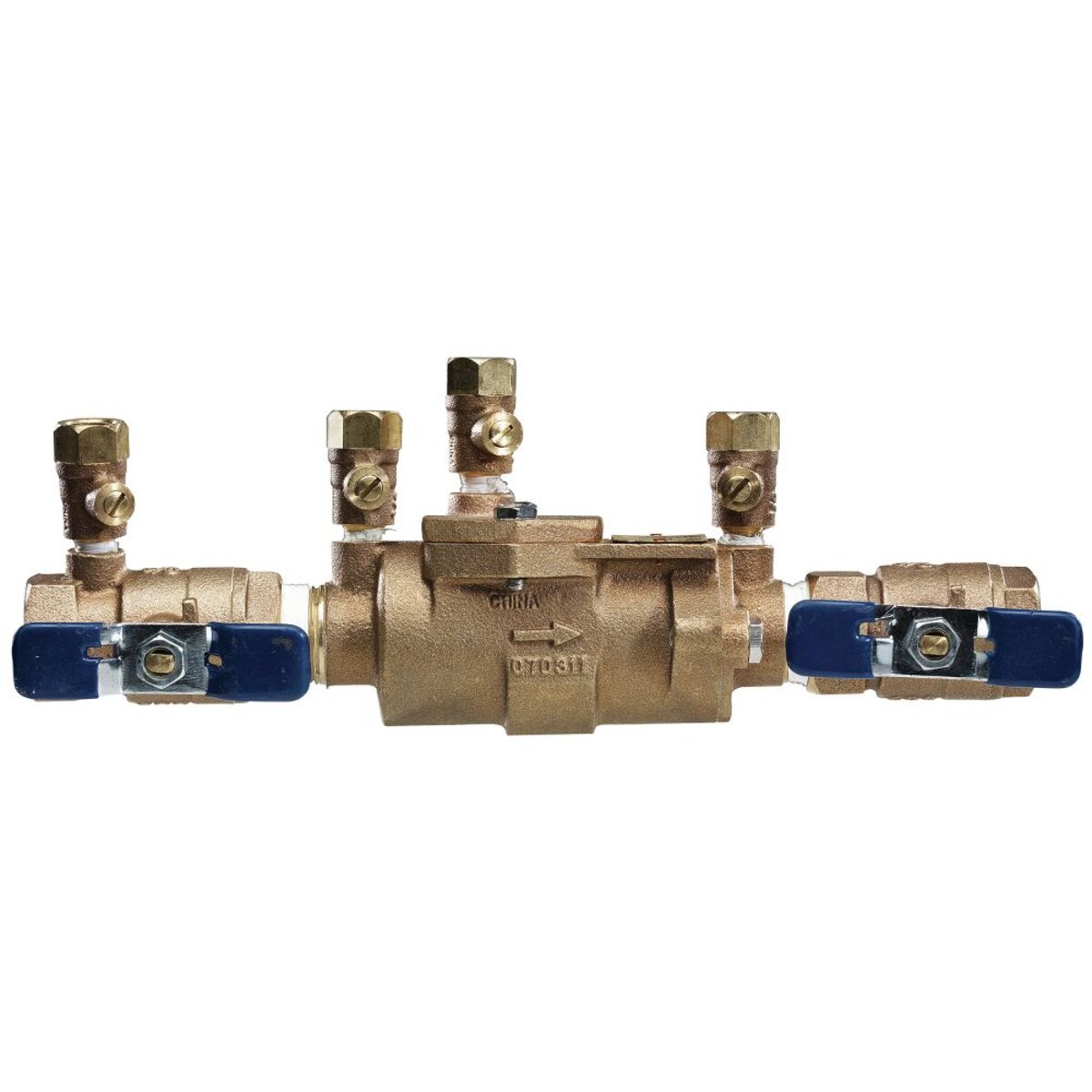 FEBCO Double Check Valve Assembly Model LF850 3/4 in. Lead Free Bronze w/ Ball Valves | 0683039-NLA