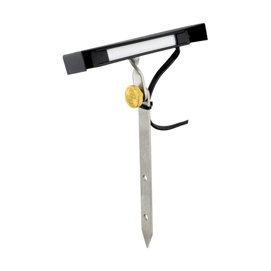 Brilliance-TEE-WALL-2700-BR-BLK- Wall Washer T Ground Spike w/ Black Brass (Cerakote) Light Bar Shield & Integrated 2700K Light Bar