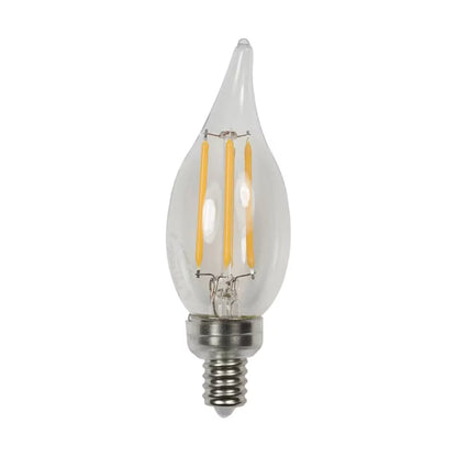 Brilliance LED Candelabra Filament EDGE Flame 110-130 VAC Clear