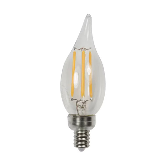 Brilliance LED Candelabra Filament EDGE Flame 110-130 VAC Clear