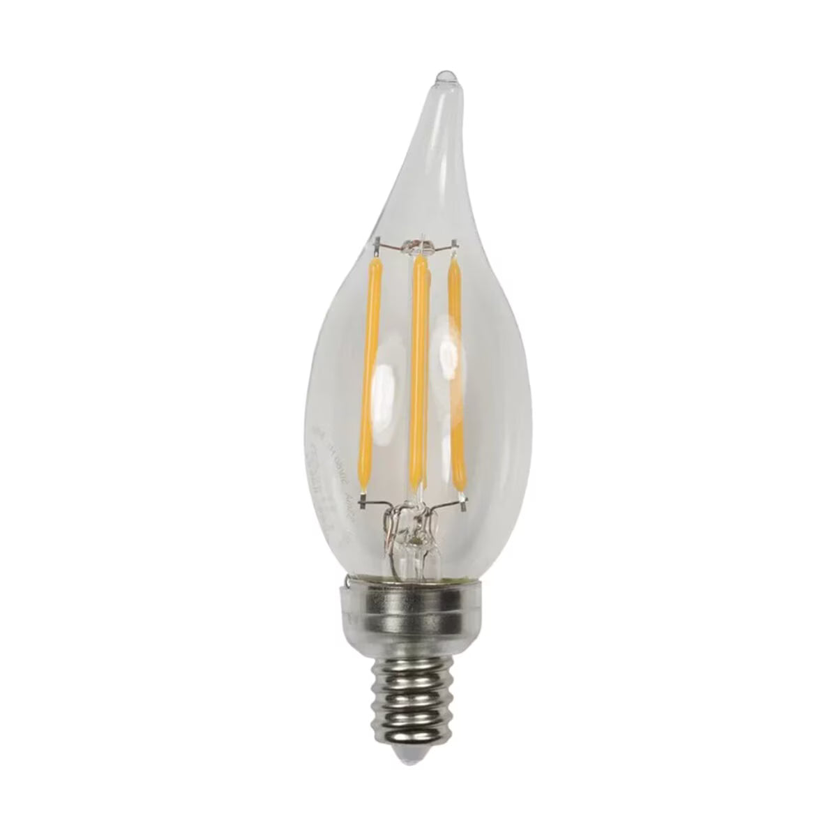 Brilliance LED Edge Series Candelabra Filament Lamp 3.5W 3000K 12VAC Clear Finish