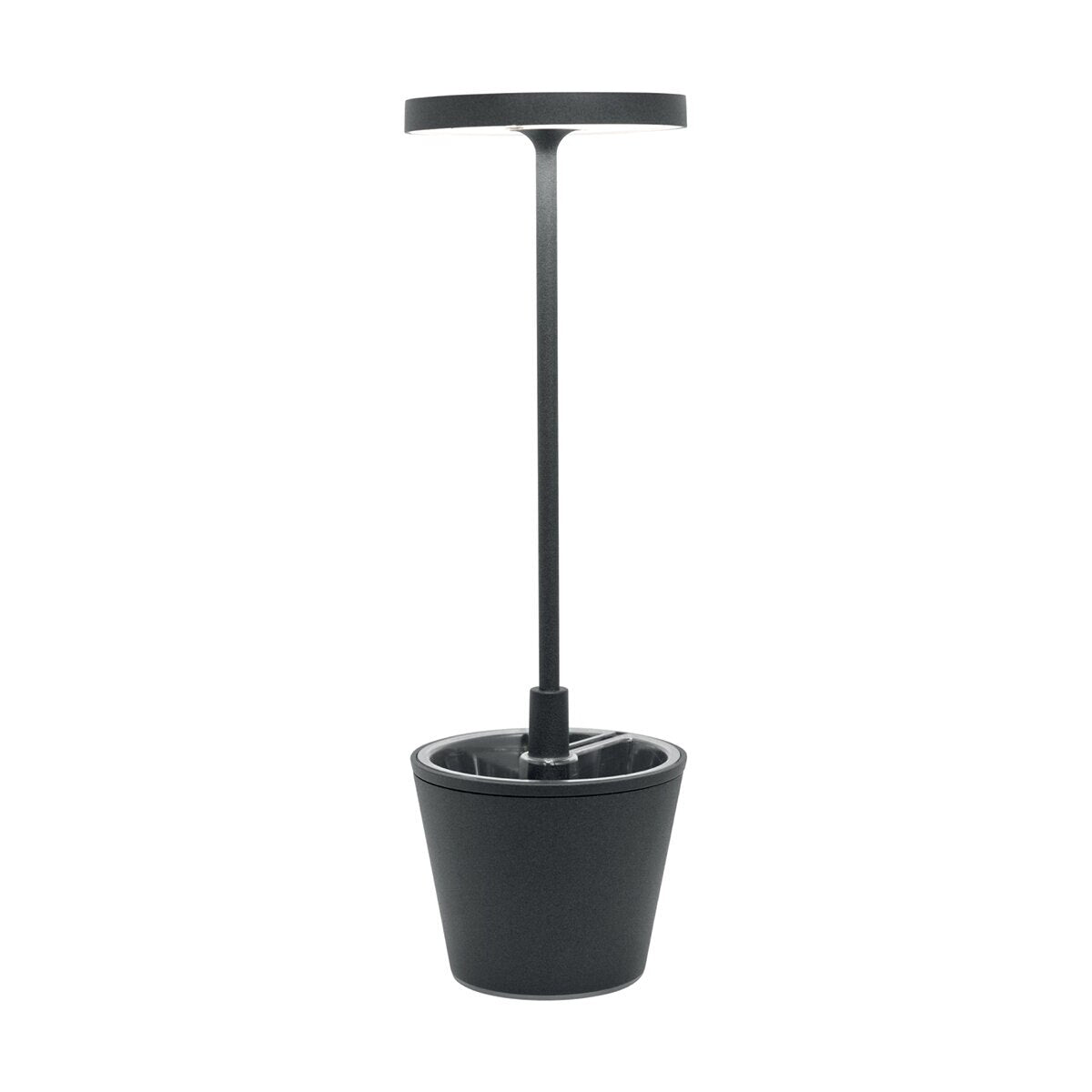 Zafferano LD0420N4 Polinda Pro Upside Down Mini Table Lamp - Dark Gray