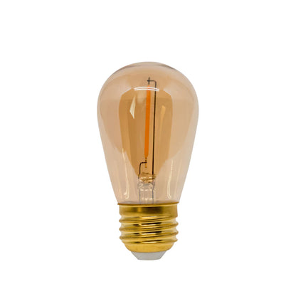 PP-LED-S14-12-WW-AMB  Prime Patio S14 LED Dimmable Bulb - Clear Glass Finish, 12V, 1W, 2000K-3000K Warm White, Classic Series