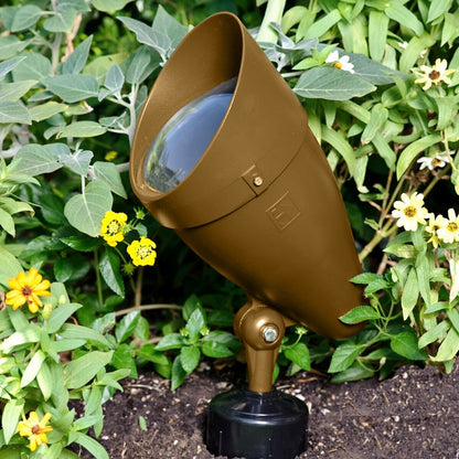 Moon Vision BR40-BZT  Bullet Series BR40 Path & Area Light Fixture with Bronze Texture Finish - 1 Lamp, Dimensions: 6 in. x 11-5/7 in.