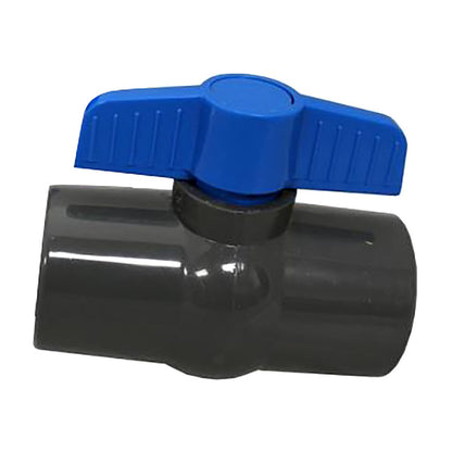 Lasco Colonial 491 Commercial Ball Valve PVC Gray 1-1/4 in. Socket with EPDM O-Ring and Blue Handle