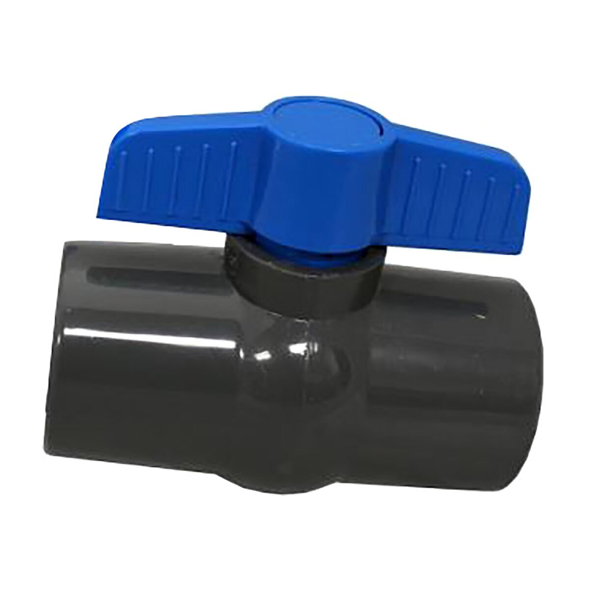 Lasco Colonial 491 Commercial Ball Valve PVC Gray 1-1/2 in. Socket with EPDM O-Ring and Blue Handle