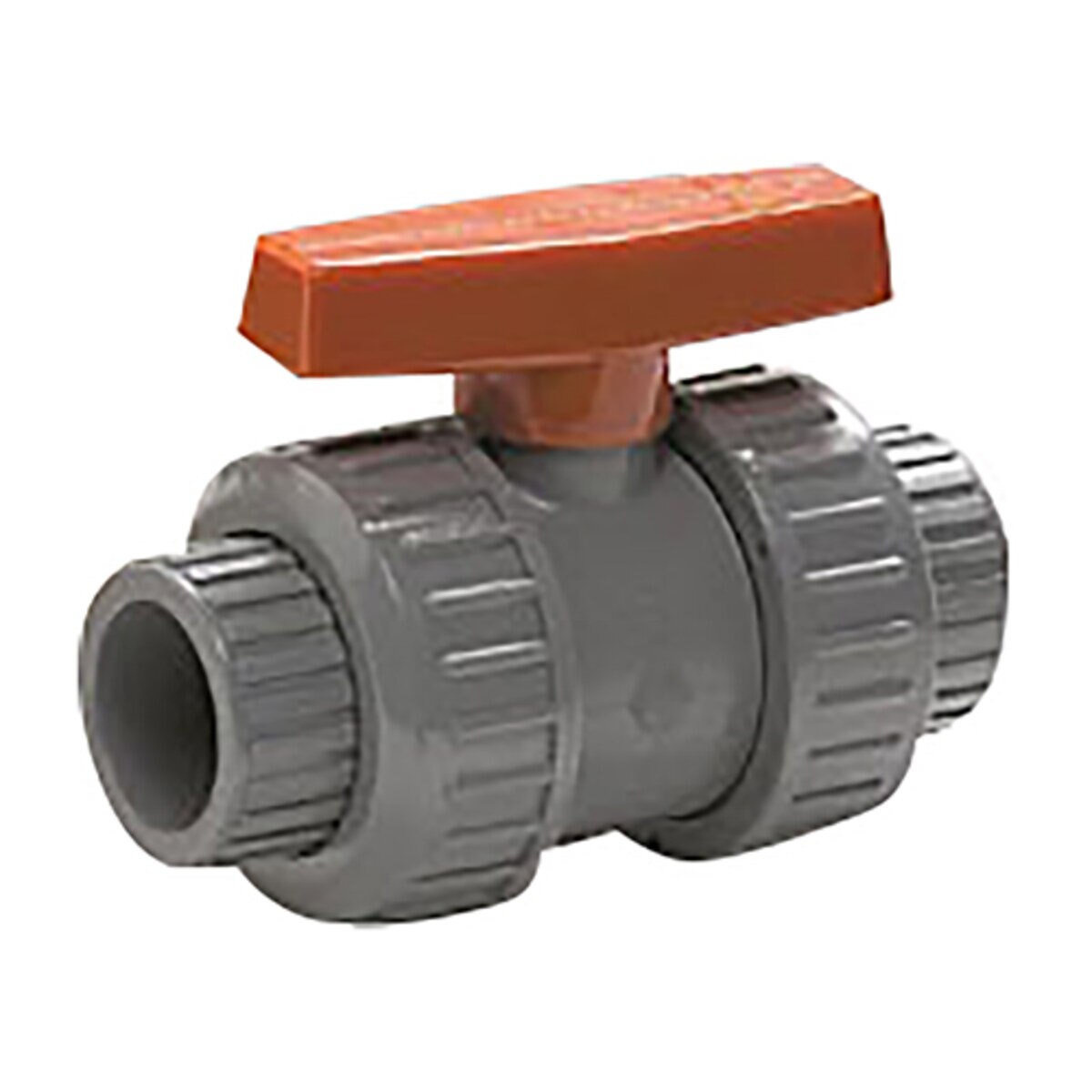 Lasco Colonial True Union Standard Port Ball Valve PVC Gray 1 in. Socket x FIPT with EPDM O-Ring