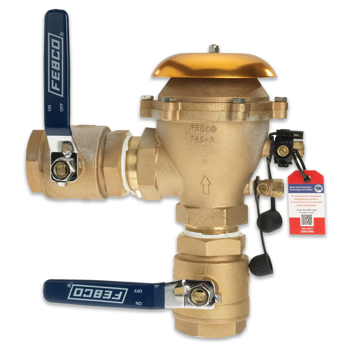 FEBCO 765 Pressure Vacuum Breaker w/ Ball Valves 2 in. Bronze w/ Freeze Sensing Capability | T765HBV